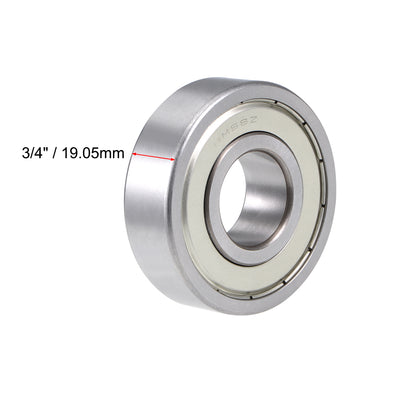 Harfington Uxcell Deep Groove Ball Bearings Inch Double Shielded Chrome Steel ABEC1 Z1