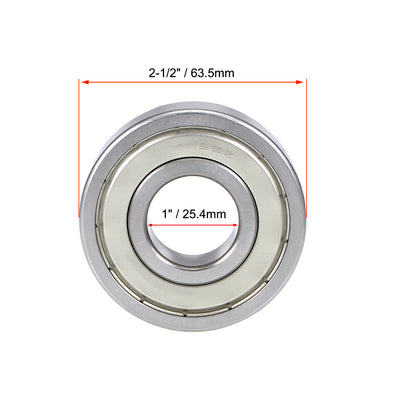 Harfington Uxcell Deep Groove Ball Bearings Inch Double Shielded Chrome Steel ABEC1 Z1