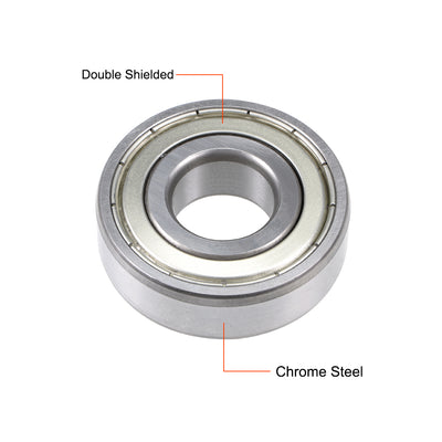Harfington Uxcell Deep Groove Ball Bearings Inch Double Shielded Chrome Steel ABEC1 Z1