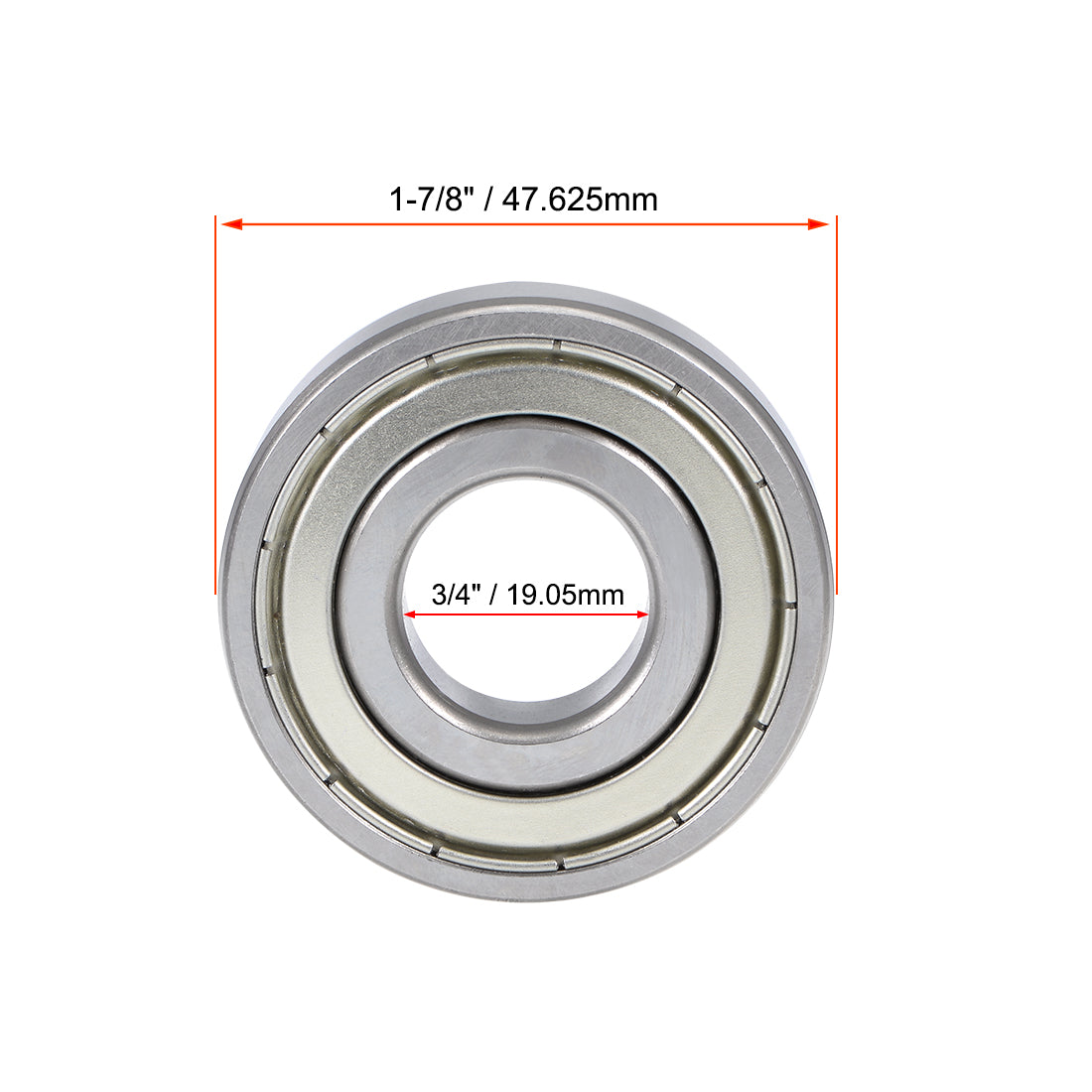 uxcell Uxcell Deep Groove Ball Bearings Inch Double Shielded Chrome Steel ABEC1 Z1