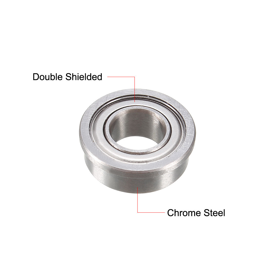 Harfington Flange Deep Groove Ball Bearings Inch Double Shielded Chrome Steel