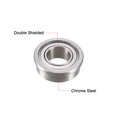 Harfington Flange Deep Groove Ball Bearings Inch Double Shielded Chrome Steel