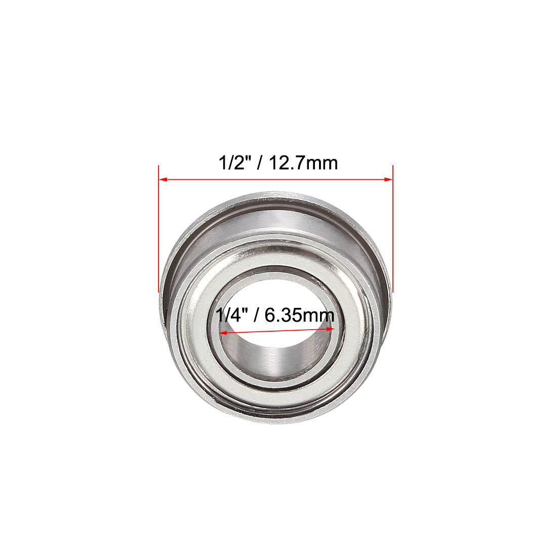Harfington Flange Deep Groove Ball Bearings Inch Double Shielded Chrome Steel