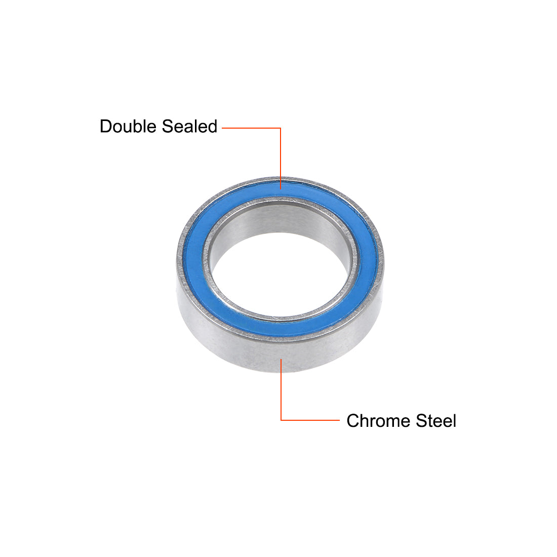 Harfington 6700-2RS Deep Groove Ball Bearing 10x15x4mm Blue Sealed Chrome Steel Bearings 5pcs