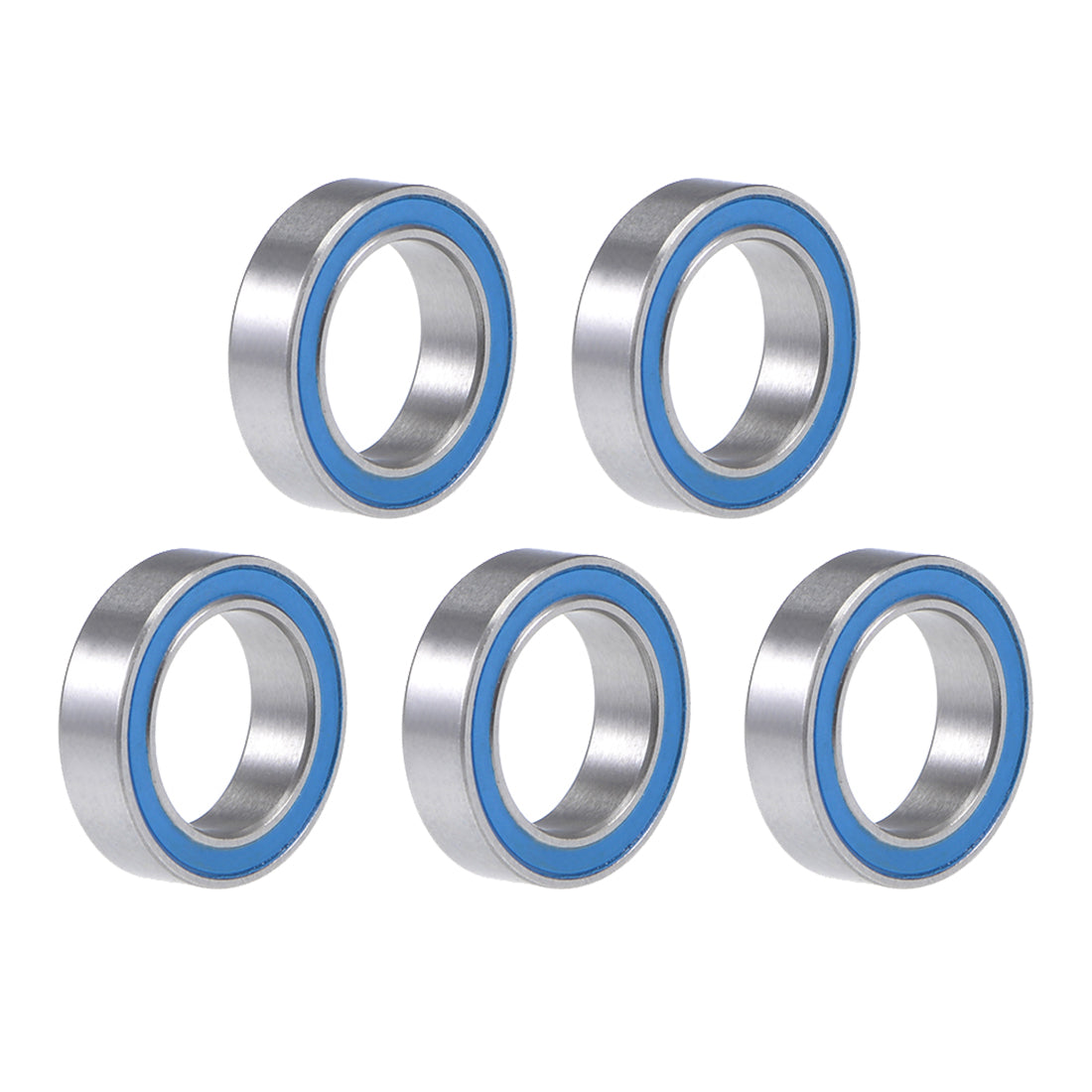 Harfington 6700-2RS Deep Groove Ball Bearing 10x15x4mm Blue Sealed Chrome Steel Bearings 5pcs