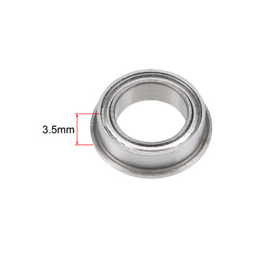 Harfington Miniature Flange Deep Groove Ball Bearings Double Shielded Chrome Steel