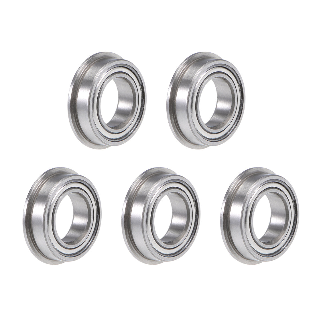 Harfington Miniature Flange Deep Groove Ball Bearings Double Shielded Chrome Steel