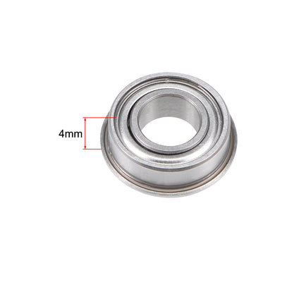Harfington Miniature Flange Deep Groove Ball Bearings Double Shielded Chrome Steel