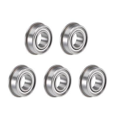 Harfington Miniature Flange Deep Groove Ball Bearings Double Shielded Chrome Steel