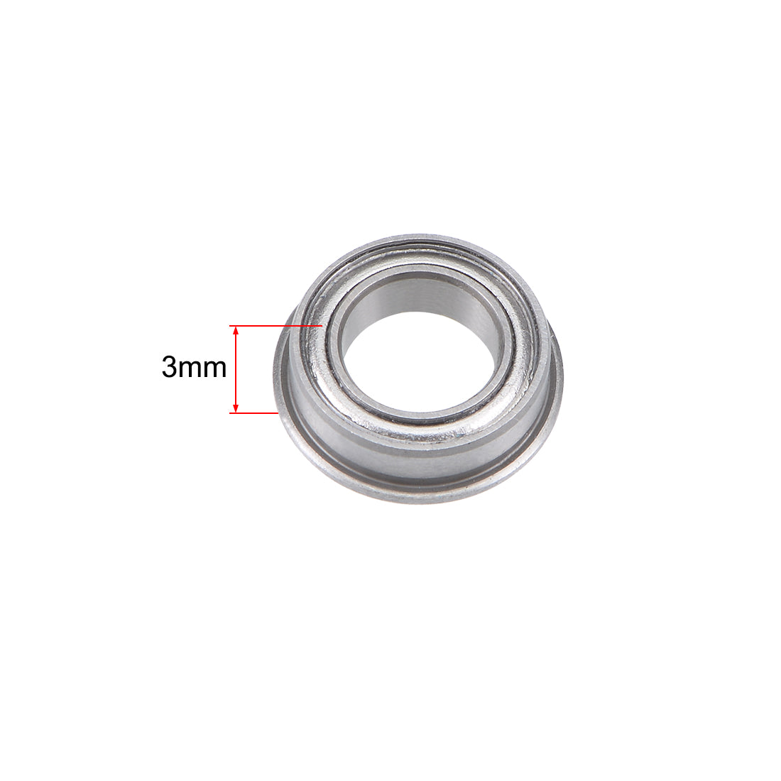 Harfington Miniature Flange Deep Groove Ball Bearings Double Shielded Chrome Steel