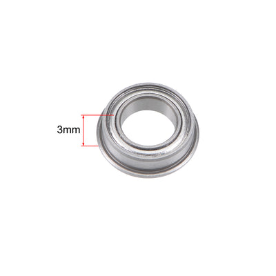 Harfington Miniature Flange Deep Groove Ball Bearings Double Shielded Chrome Steel