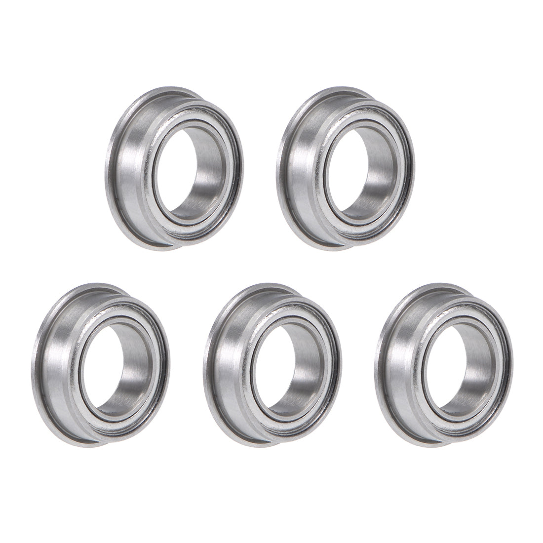 Harfington Miniature Flange Deep Groove Ball Bearings Double Shielded Chrome Steel