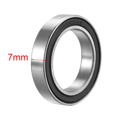Harfington S61805-2RS Stainless Steel Ball Bearing 25x37x7mm Double Sealed 61805-2RS Bearings 2pcs
