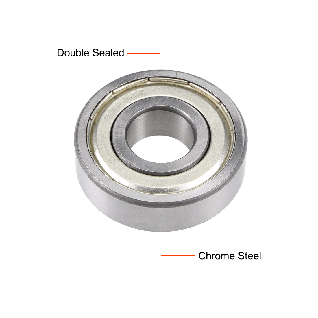 Harfington 6304ZZ Deep Groove Ball Bearing 20x52x15mm Double Shielded Chrome Steel Bearings