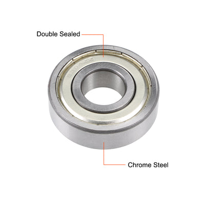 Harfington 6304ZZ Deep Groove Ball Bearing 20x52x15mm Double Shielded Chrome Steel Bearings