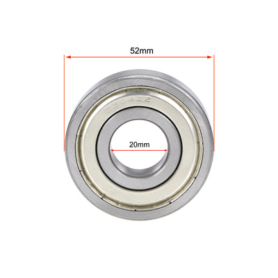 Harfington 6304ZZ Deep Groove Ball Bearing 20x52x15mm Double Shielded Chrome Steel Bearings