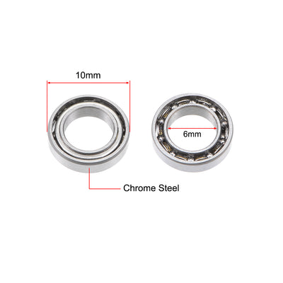 Harfington Deep Groove Ball Bearings Metric Open Type Chrome Steel P0 Z2