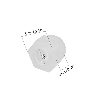 Harfington Cap Nut, Hex Acorn Dome Head Nuts for Screws Bolts Nylon - Thread Size: