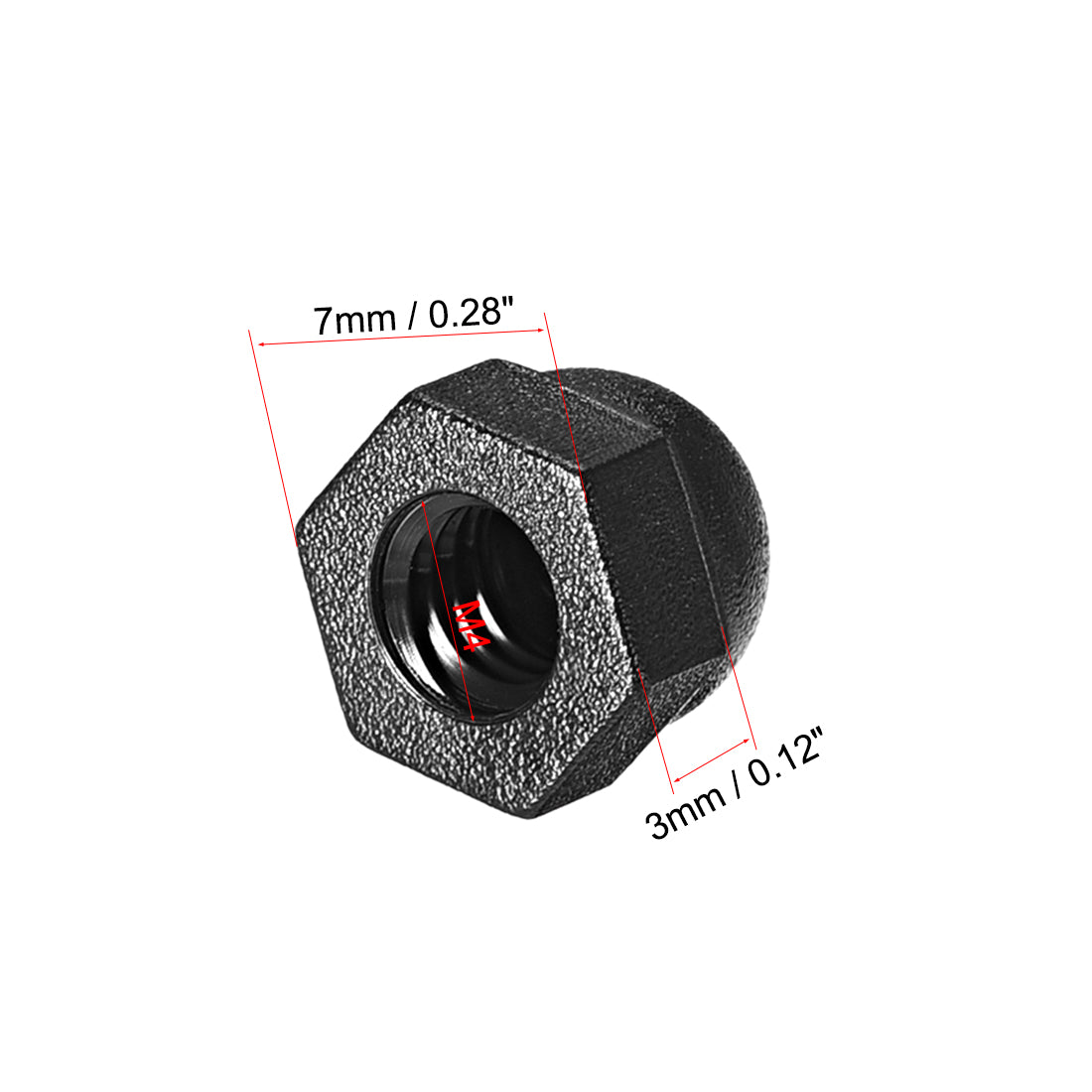 Harfington Cap Nut, Hex Acorn Dome Head Nuts for Screws Bolts Nylon - Thread Size: