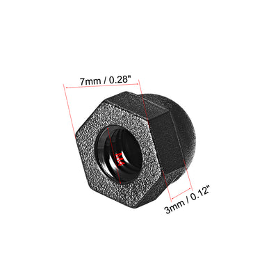 Harfington Cap Nut, Hex Acorn Dome Head Nuts for Screws Bolts Nylon - Thread Size: