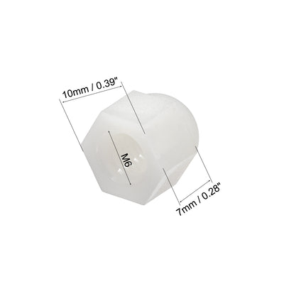 Harfington Cap Nut, Hex Acorn Dome Head Nuts for Screws Bolts Nylon - Thread Size: