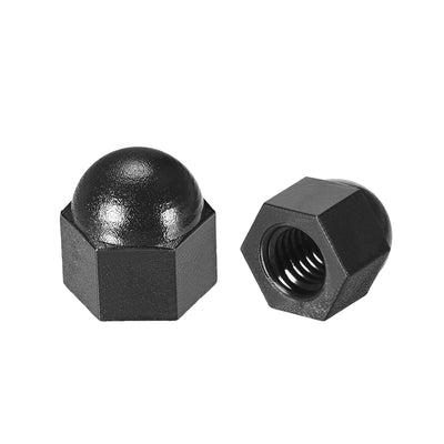 Harfington M6 Cap Nut, Hex Acorn Dome Head Nuts for Screws Bolts Nylon Black 10 Pcs