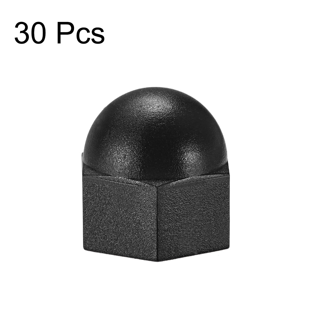 Harfington Cap Nut, Hex Acorn Dome Head Nuts for Screws Bolts Nylon White/Black 30 Pcs