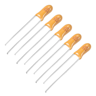 Harfington 0.22uF Tantalum Capacitor, 35V 2 Pin Yellow Radial Dipped Tantalum Bead Capacitors 5pcs