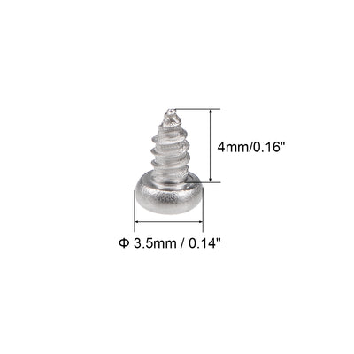 Harfington Self Tapping Screws Phillips Pan Head Screw 316 Stainless Steel Fasteners Bolts 50 Pcs
