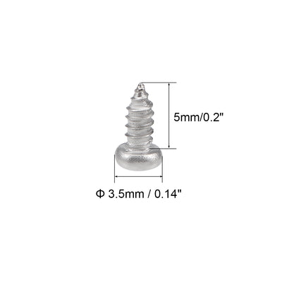 Harfington Self Tapping Screws Phillips Pan Head Screw 316 Stainless Steel Fasteners Bolts 50 Pcs