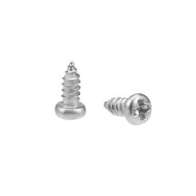 Harfington Self Tapping Screws Phillips Pan Head Screw 316 Stainless Steel Fasteners Bolts 50 Pcs