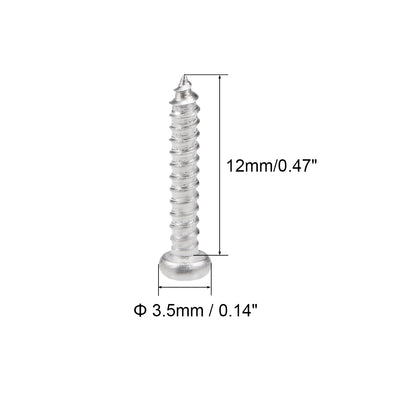 Harfington Self Tapping Screws Phillips Pan Head Screw 316 Stainless Steel Fasteners Bolts 50 Pcs