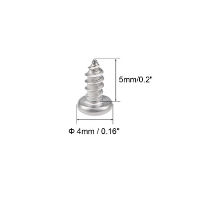 Harfington Self Tapping Screws Phillips Pan Head Screw 316 Stainless Steel Fasteners Bolts 50 Pcs