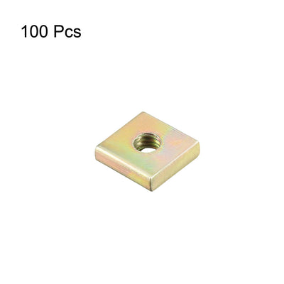 Harfington Carbon Steel Yellow Zinc Plated Square Nuts