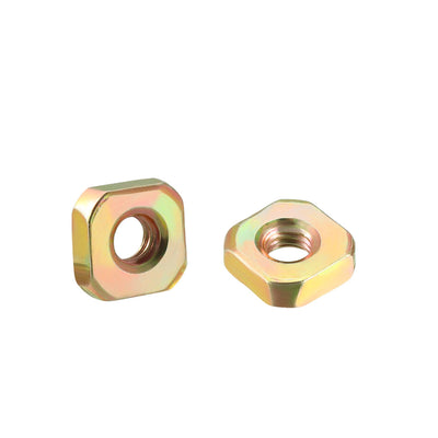 Harfington Carbon Steel Yellow Zinc Plated Square Nuts