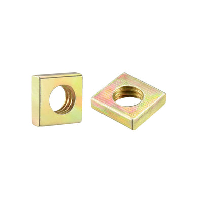 Harfington Square Nuts, Yellow Zinc Plated Metric Coarse Thread Assortment Kit, 50 Pcs