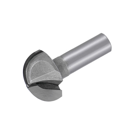 Harfington Router Bit 1/2" Shank 1-1/4" Cutting Dia. Core Box 2 Flutes Carbide for Carpentry Woodworking Milling Cutter Tool