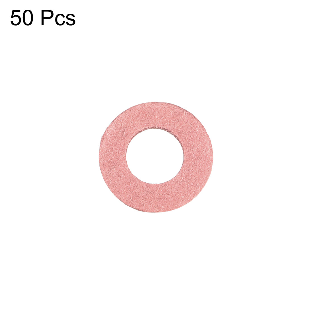 Harfington Insulating Washer, 50Pcs 8mm x 16mm x 0.5mm Red Vulcanized Fiber Washer, Insulation Gasket for Motherboard
