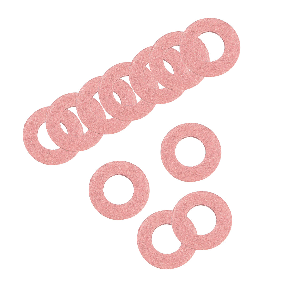 Harfington Insulating Washer, 50Pcs 8mm x 16mm x 0.5mm Red Vulcanized Fiber Washer, Insulation Gasket for Motherboard