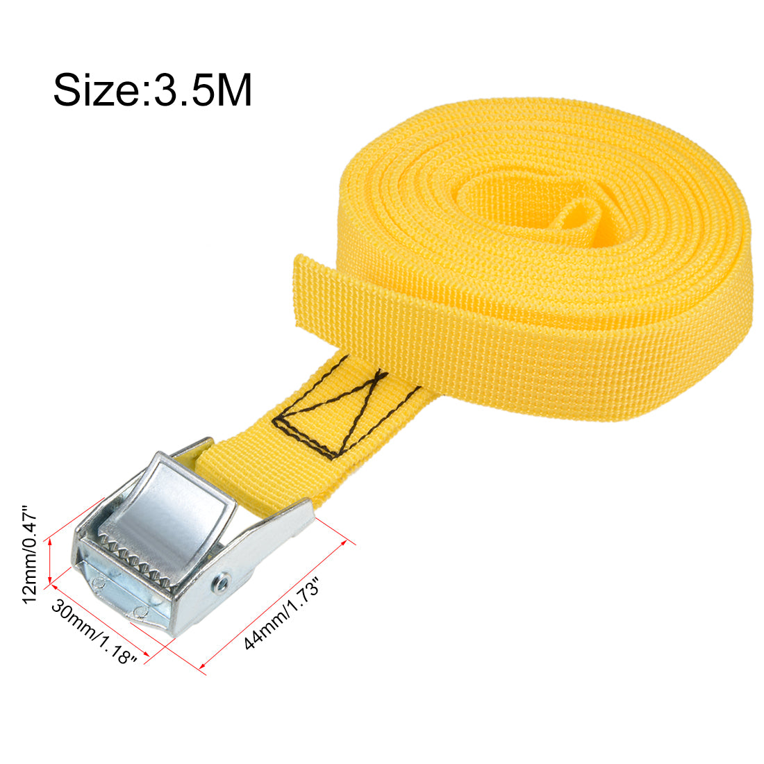 Harfington Cam Buckle Tie Down Lashing Strap  M for Moving Cargo, Pack of 2
