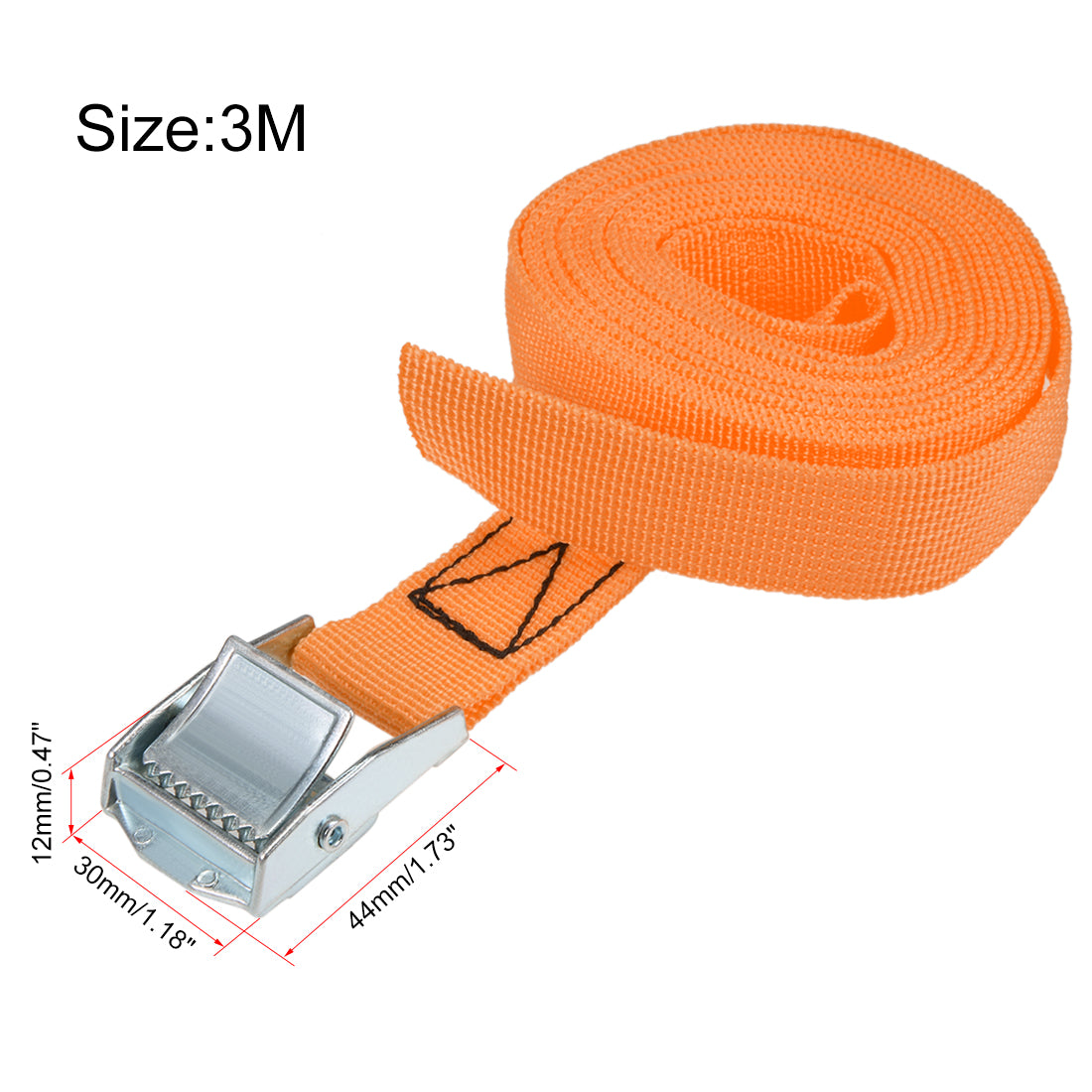 Harfington Cam Buckle Tie Down Lashing Strap Mx mm  Kg Load Cap for Moving Cargo, Pack of 2