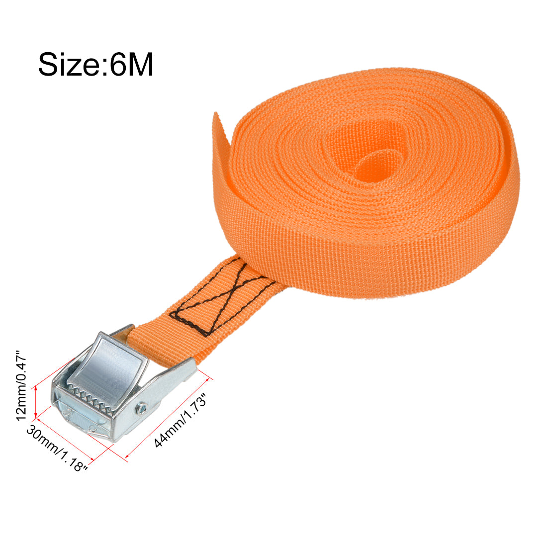 Harfington Cam Buckle Tie Down Mxmm for Moving Cargo, Pack of 1