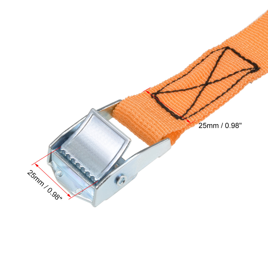 Harfington Cam Buckle Tie Down Lashing Strap Mx mm  Kg Load Cap for Moving Cargo, Pack of 2