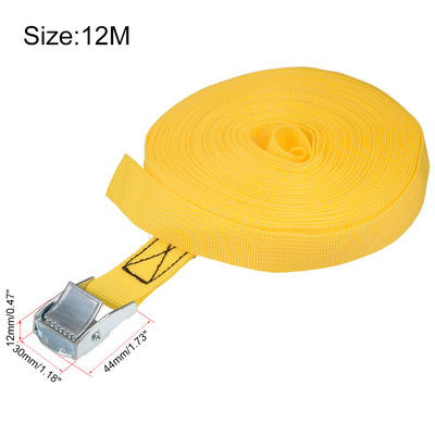 Harfington Cam Buckle Tie Down Lashing Strap Mx mm  Kg Load Cap for Moving Cargo, Pack of 2