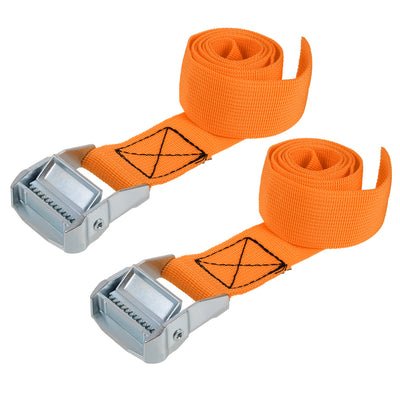 Harfington Cam Buckle Tie Down Lashing Strap Mxmm Load Cap for Moving Cargo, Pack of 2