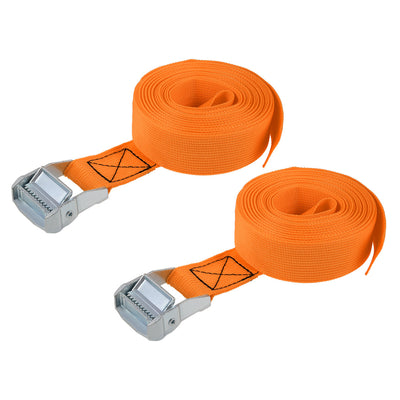 Harfington Cam Buckle Tie Down Lashing Strap Mxmm Load Cap for Moving Cargo, Pack of 2