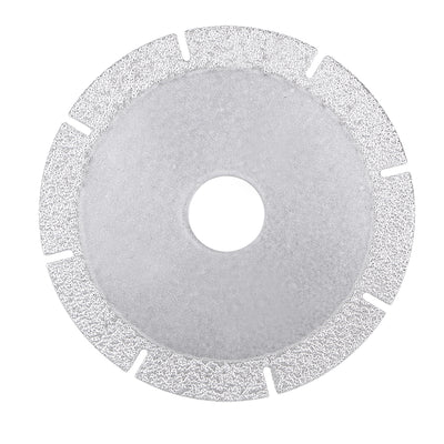 Harfington 4-inch Diamond Cutting Wheels Grinding Disc with Cuts for Stone Ceramics Glass 46 Grits Silver Tone