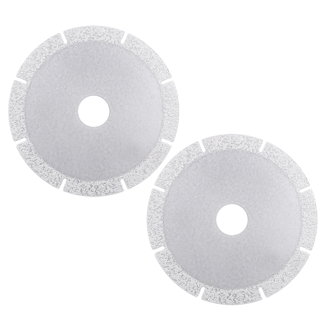 Harfington 4.5-inch Diamond Cutting Wheels Grinding Disc with Cuts for Stone Ceramics Glass 46 Grits Silver Tone 2pcs