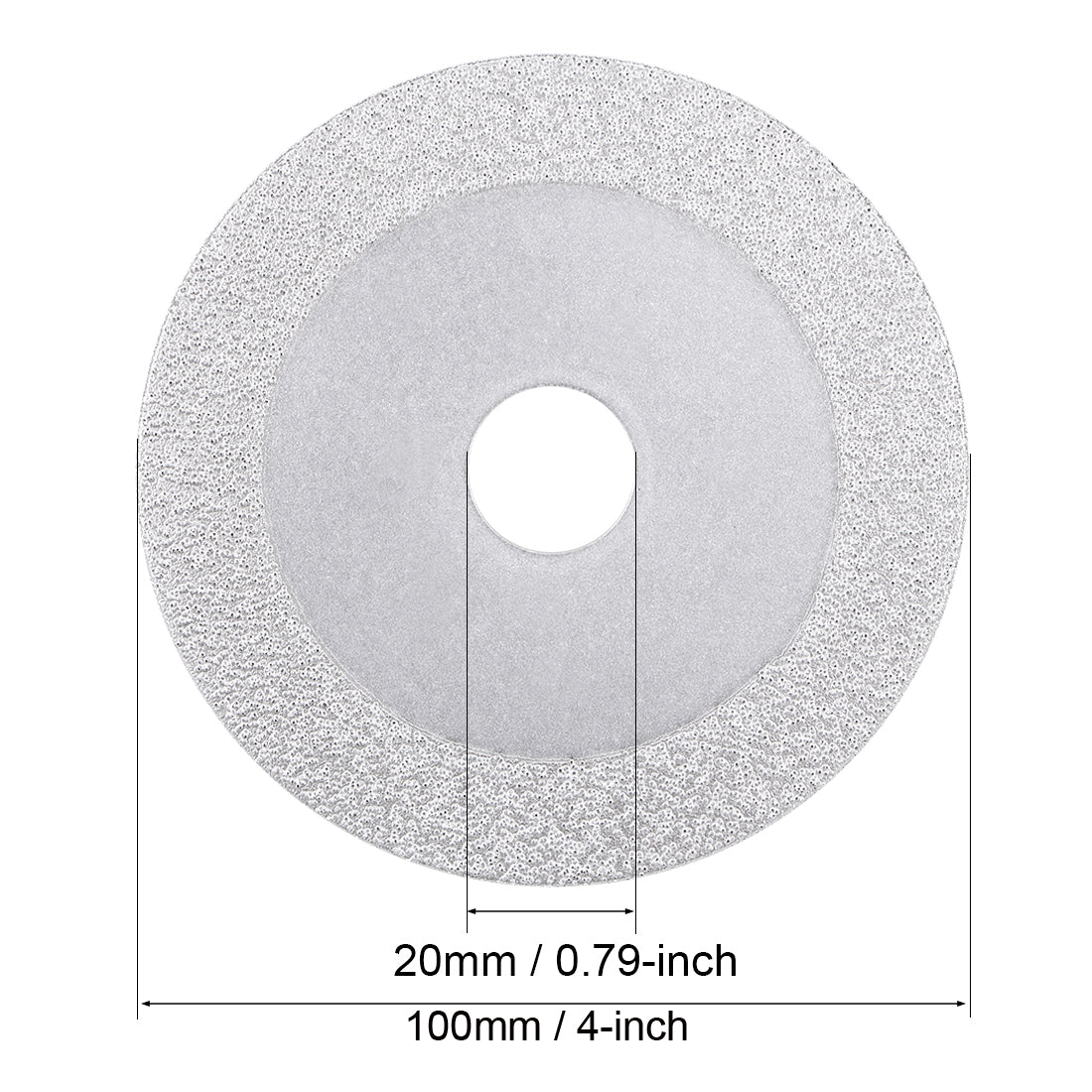 Harfington 4-Inch Diamond Cutting Wheels Grinding Disc for Stone Ceramics Glass 46 Grits Silver Tone