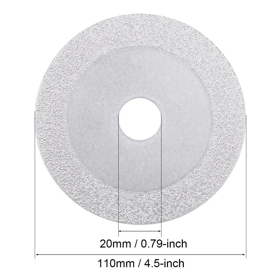 Harfington 4-Inch Diamond Cutting Wheels Grinding Disc for Stone Ceramics Glass 46 Grits Silver Tone 2pcs
